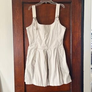Vintage Summery Cream Pleated Dress